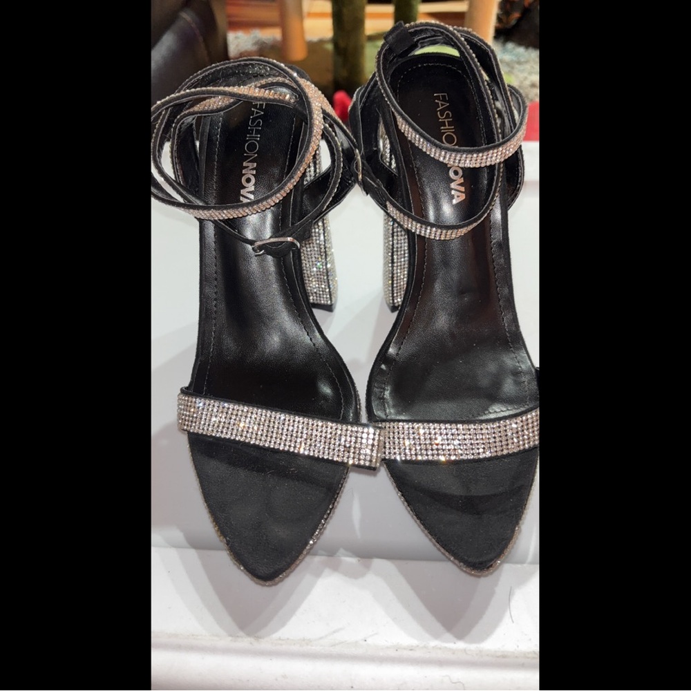 Beautiful rhinestone strappy heels